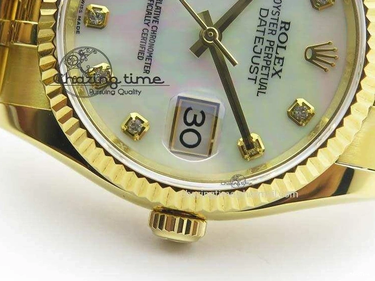 MiroTime 0106 DateJust 36mm Wrapped YG BP-Maker Best Edition White MOP Dial On Wrapped YG Bracelet ETA Bright 3835